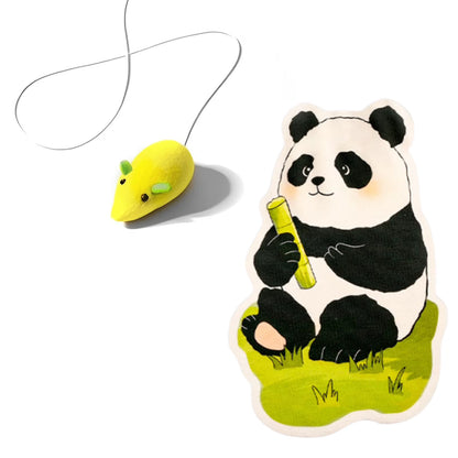 Ultimate Wall-Mounted Self-Adhesive Cat Scratcher with Fun Hanging Toy - Durable Felt Scratch Mat for Happy Cats