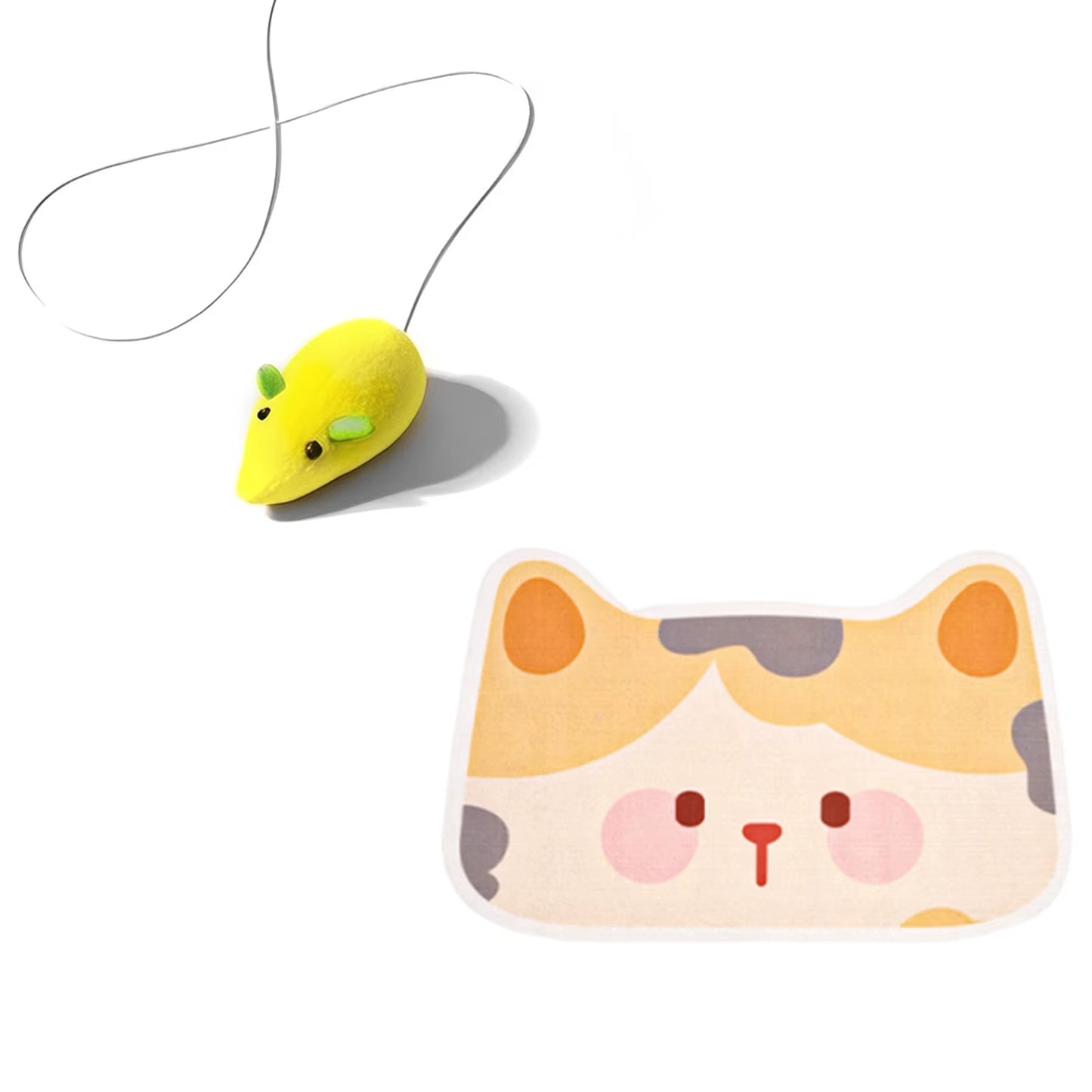 Ultimate Wall-Mounted Self-Adhesive Cat Scratcher with Fun Hanging Toy - Durable Felt Scratch Mat for Happy Cats