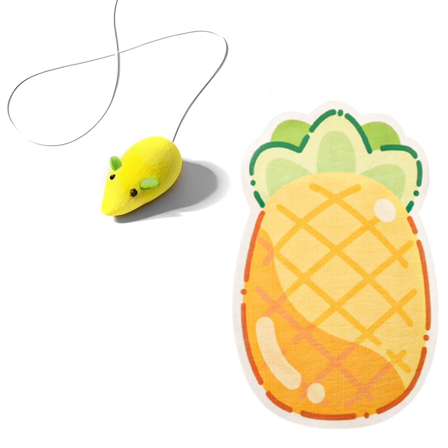 Ultimate Wall-Mounted Self-Adhesive Cat Scratcher with Fun Hanging Toy - Durable Felt Scratch Mat for Happy Cats