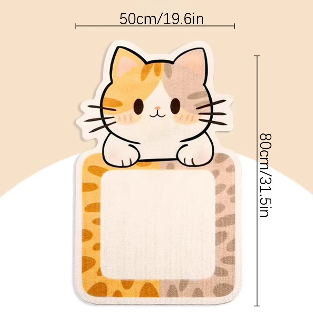 Ultimate Wall-Mounted Self-Adhesive Cat Scratcher with Fun Hanging Toy - Durable Felt Scratch Mat for Happy Cats