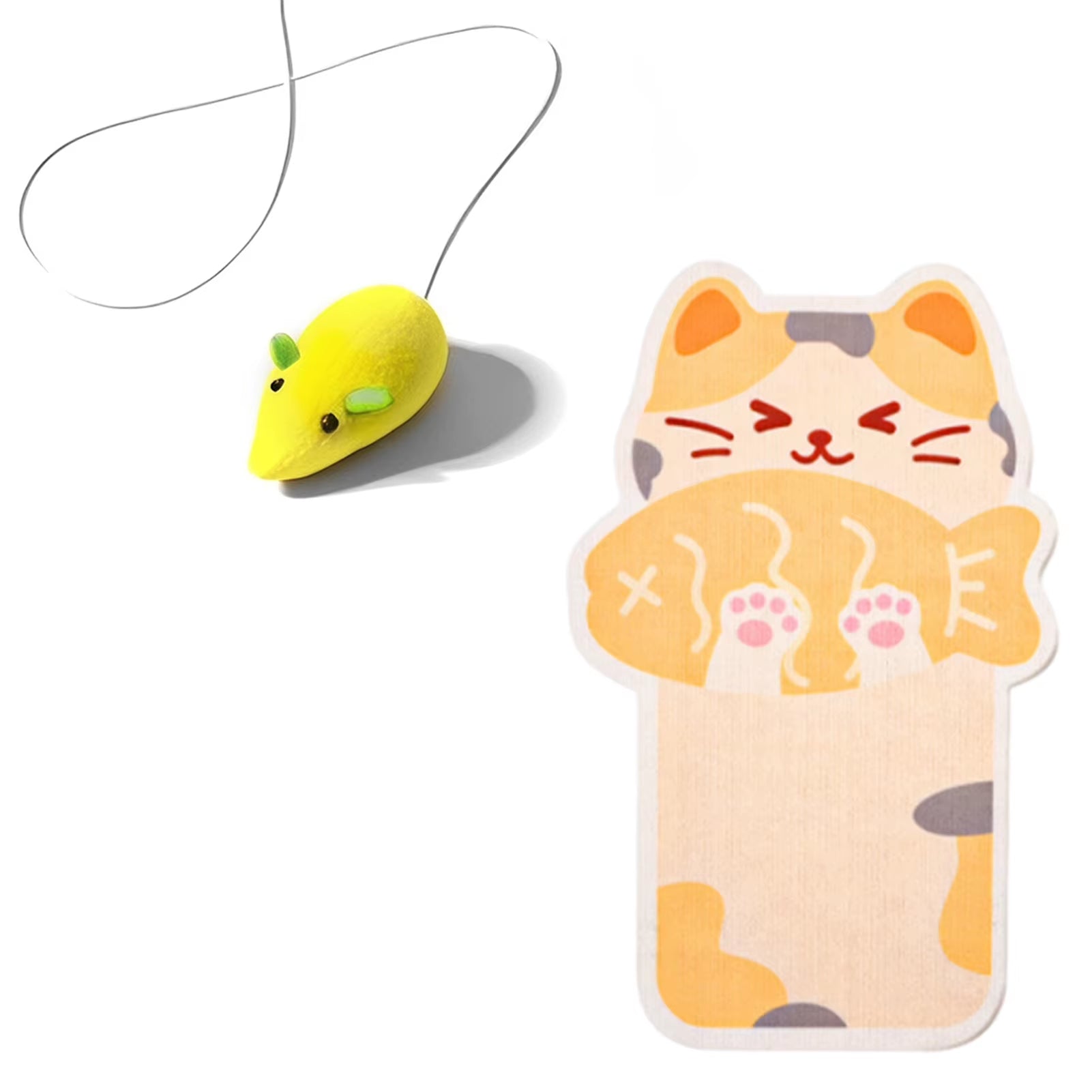 Ultimate Wall-Mounted Self-Adhesive Cat Scratcher with Fun Hanging Toy - Durable Felt Scratch Mat for Happy Cats